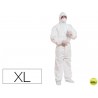 TRAJE DE SEGURIDAD DELTAPLUS POLIPROPILENO CON CAPUCHA DE UN SOLO USO COLOR BLANCO TALLA XL