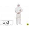 TRAJE DE SEGURIDAD DELTAPLUS POLIPROPILENO CON CAPUCHA DE UN SOLO USO COLOR BLANCO6 TALLA XXL