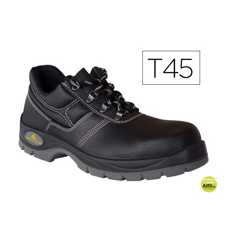 ZAPATOS DE SEGURIDAD DELTAPLUS DE PIEL CRUPON GRABADA CON FORRO ABSORBENTE Y PLANTILLA DE LATEX COLO