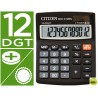 CALCULADORA CITIZEN SOBREMESA SDC-812 BN ECO EFICIENTE SOLAR Y A PILAS 12 DIGITOS 124 X 102 X 25 MM