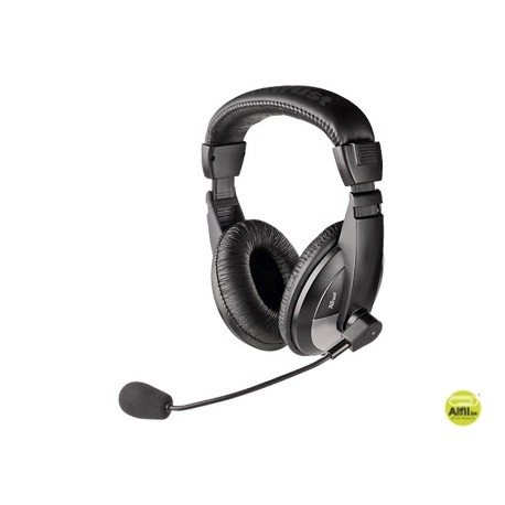AURICULAR TRUST QUASAR CON MICROFONO INCORPORADO LONGITUD CABLE 1,8M CONECTOR JACK