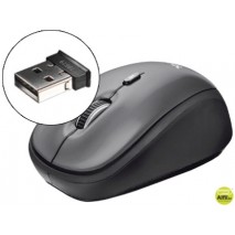 RATON TRUST OPTICO 1600 DPI INALAMBRICO NANO RECEPTOR USB 2,4 GHZ NEGRO