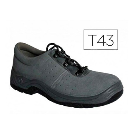 ZAPATOS FARU DE SEGURIDAD CON PUNTERA DE ACERO COLOR GRIS TALLA 43