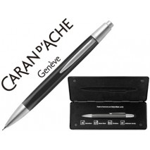 PORTAMINAS CARAN D'ACHE ALCHEMIX 0,7 MM CUERPO CAUCHO ADORNOS CROMADOS BRILLANTES CON ESTUCHE