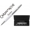 PORTAMINAS CARAN D'ACHE ALCHEMIX 0,7 MM CUERPO BLANCO ADORNOS CROMADOS BRILLANTES CON ESTUCHE