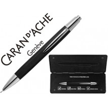 PORTAMINAS CARAN D'ACHE ALCHEMIX 0,7 MM CUERPO GRAFITO ADORNOS CROMADOS BRILLANTES CON ESTUCHE