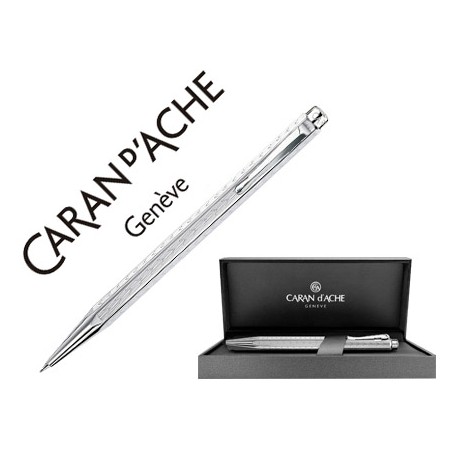PORTAMINAS CARAN D'ACHE ECRIDOR CHEVRON PLACADO PALADIO 0,5 MM CON ESTUCHE
