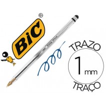 BOLIGRAFO BIC CRISTAL STYLUS CON PUNTERO PARA PANTALLA TINTA ACEITE PUNTA  1 MM COLOR AZUL