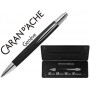 BOLIGRAFO CARAN D'ACHE ALCHEMIX CUERPO GRAFITO ADORNOS CROMADOS BRILLANTE CON ESTUCHE PUNTA MEDIA