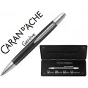 BOLIGRAFO CARAN D'ACHE ALCHEMIX CUERPO CAUCHO ADORNOS CROMADOS BRILLANTES CON ESTUCHE PUNTA MEDIA