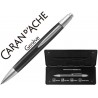 BOLIGRAFO CARAN D'ACHE ALCHEMIX CUERPO CAUCHO ADORNOS CROMADOS BRILLANTES CON ESTUCHE PUNTA MEDIA