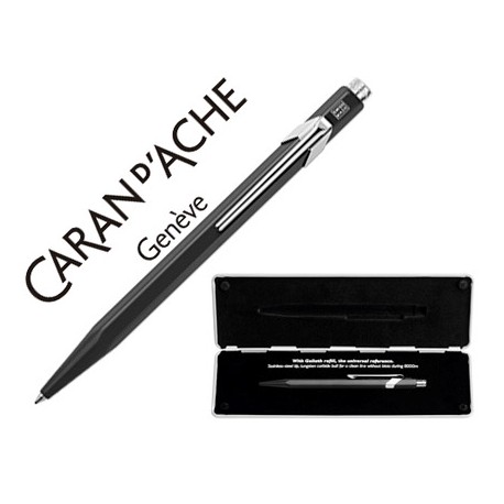 BOLIGRAFO CARAN D'ACHE 849 POP LINE NEGRO CON ESTUCHE PUNTA MEDIA