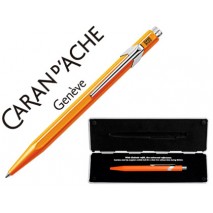 BOLIGRAFO CARAN D'ACHE 849 POP LINE NARANJA FLUO CON ESTUCHE PUNTA MEDIA