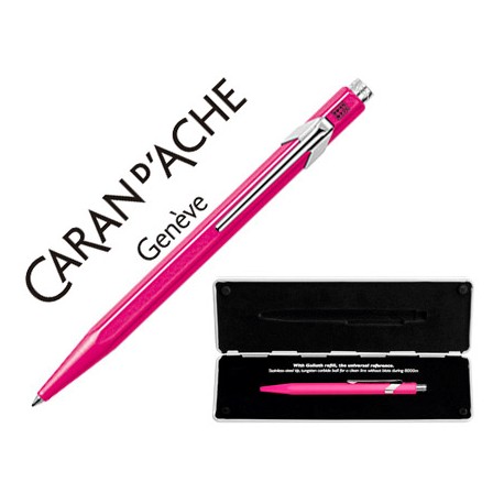 BOLIGRAFO CARAN D'ACHE 849 POP LINE FUCSIA FLUO CON ESTUCHE PUNTA MEDIA