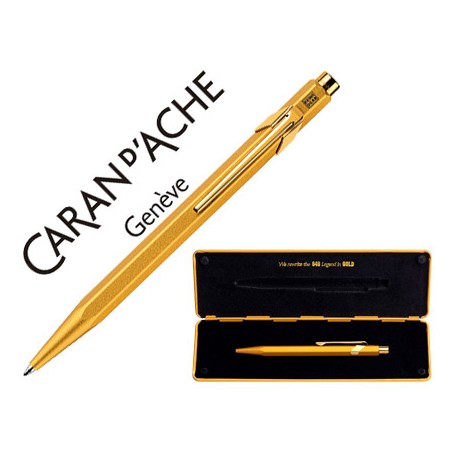 BOLIGRAFO CARAN D'ACHE 849 GOLDBAR 2012 COLLECTION CON ESTUCHE PUNTA MEDIA