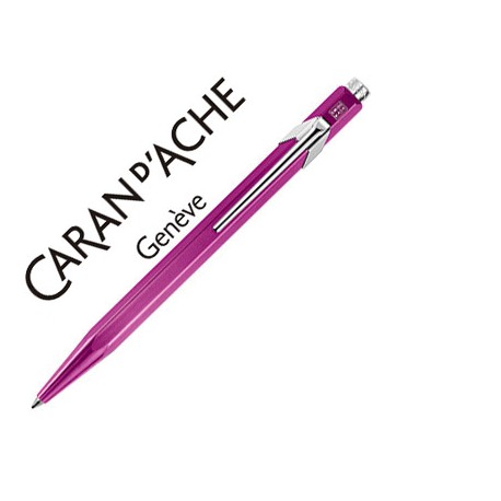 BOLIGRAFO CARAN D'ACHE 849 METALIZADO VIOLETA PUNTA MEDIA
