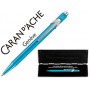 BOLIGRAFO CARAN D'ACHE 849 POP LINE METALIZADO TURQUESA CON ESTUCHE PUNTA MEDIA