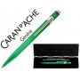 BOLIGRAFO CARAN D'ACHE 849 POP LINE METALIZADO VERDE CON ESTUCHE PUNTA MEDIA