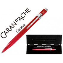 BOLIGRAFO CARAN D'ACHE 849 POP LINE METALIZADO ROJO CON ESTUCHE PUNTA MEDIA