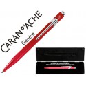 BOLIGRAFO CARAN D'ACHE 849 POP LINE METALIZADO ROJO CON ESTUCHE PUNTA MEDIA