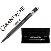 BOLIGRAFO CARAN D'ACHE 849 POP LINE METALIZADO NEGRO CON ESTUCHE PUNTA MEDIA