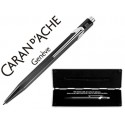 BOLIGRAFO CARAN D'ACHE 849 POP LINE METALIZADO NEGRO CON ESTUCHE PUNTA MEDIA