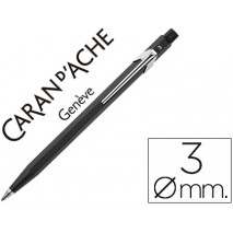 PORTAMINAS CARAN D'ACHE FIXPENCIL NEGRO CON CLIP 3 MM CON AFILADOR EN EL PULSADOR