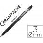 PORTAMINAS CARAN D'ACHE FIXPENCIL NEGRO CON CLIP 3 MM CON AFILADOR EN EL PULSADOR Y SUJECCION DE CAU