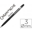 PORTAMINAS CARAN D'ACHE FIXPENCIL NEGRO CON CLIP 3 MM CON AFILADOR EN EL PULSADOR Y SUJECCION DE CAU