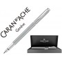 PLUMA CARAN D'ACHE ECRIDOR CUBRIK PLACADO PALADIO GRABADO GUILOCHE ZIGZAG RODIADO CON ESTUCHE PLUMIN