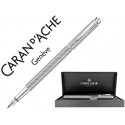 PLUMA CARAN D'ACHE ECRIDOR CUBRIK PLACADO PALADIO GRABADO GUILOCHE ZIGZAG RODIADO CON ESTUCHE PLUMIN