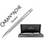 BOLIGRAFO CARAN D'ACHE ECRIDOR CUBRIK PLACADO PALADIO GRABADO GUILOCHE ZIGZAG CON ESTUCHE PUNTA
