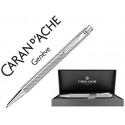 BOLIGRAFO CARAN D'ACHE ECRIDOR CUBRIK PLACADO PALADIO GRABADO GUILOCHE ZIGZAG CON ESTUCHE PUNTA