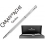 PLUMA CARAN D'ACHE ECRIDOR CHEVRON PLACADO PALADIO RODIADO CON ESTUCHE PLUMIN MEDIO