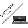PLUMA CARAN D'ACHE ECRIDOR CHEVRON PLACADO PALADIO RODIADO CON ESTUCHE PLUMIN MEDIO