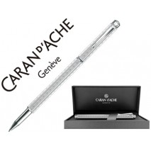 ROLLER CARAN D'ACHE ECRIDOR CHEVRON PLACADO PALADIO CON ESTUCHE PUNTA MEDIA