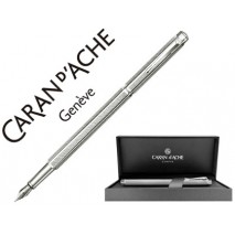 PLUMA CARAN D'ACHE ECRIDOR RETRO PLACADO PALADIO RODIADO CON ESTUCHE PLUMIN MEDIO