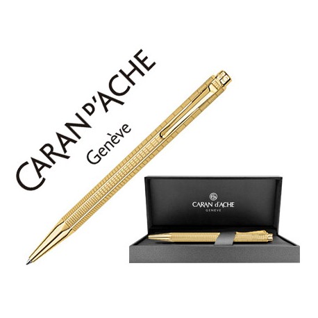 BOLIGRAFO CARAN D'ACHE ECRIDOR LIGNES URBAINES PLACADO DORADO CON ESTUCHE