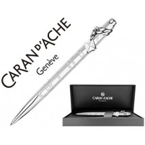 BOLIGRAFO CARAN D'ACHE ECRIDOR MADEMOISELLE PLACADO PALADIO SOBRE CON ESTUCHE PUNTA MEDIA