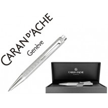 BOLIGRAFO CARAN D'ACHE ECRIDOR XS CHEVRON PLACADO PALADIO CORTO CON ESTUCHE PUNTA MEDIA
