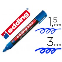 ROTULADOR EDDING MARCADOR PERMANENTE 300 AZUL PUNTA REDONDA 1,5 MM