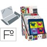 CARPETA LIDERPAPEL GOMAS TRES SOLAPAS FORRADA FOLIO FANTASIA EXPOSITOR 14 UNIDADES SURTIDAS 2015