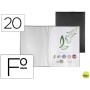 CARPETA LIDERPAPEL ESCAPARATE 20 FUNDAS PVC FOLIO NEGRO