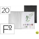 CARPETA LIDERPAPEL ESCAPARATE 20 FUNDAS PVC FOLIO NEGRO
