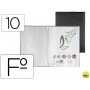 CARPETA LIDERPAPEL ESCAPARATE 10 FUNDAS PVC FOLIO NEGRO