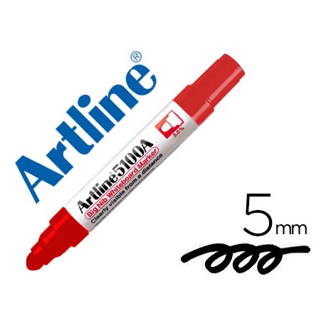 ROTULADOR ARTLINE PIZARRA EK-5100 ROJO -PUNTA REDONDA 5 MM
