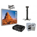 PIZARRA INTERACTIVA PROMETHEAN ACTIVBOARD CON VIDEOPROYECTOR SOPORTE DOS ALTAVOCES Y PANEL CONEXION