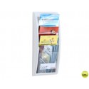 EXPOSITOR MURAL FAST-PAPERFLOW DIN A4 BLANCO 4 CASILLAS 650X290X95 MM