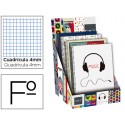 BLOC ESPIRAL LIDERPAPEL FOLIO 80 HOJAS CUADRO 4MM FANTASIA EXPOSITOR DE 40 UNIDADES SURTIDAS 2015