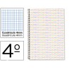 BLOC ESPIRAL LIDERPAPEL CUARTO MULTILIDER TAPA FORRADA 80H 80G CUADRO 4MM CON MARGEN BLANCO